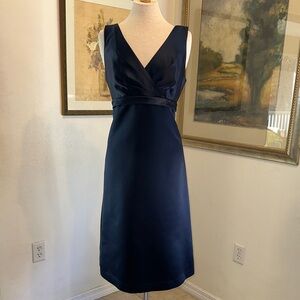 ALFRED SUNG Midnight Navy Blue Sleeveless Dress Size 8